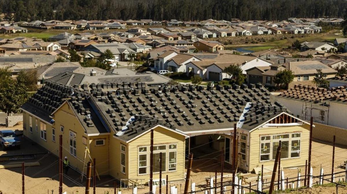 New homes under construction last year at the Trilogy subdivision in Nipomo.