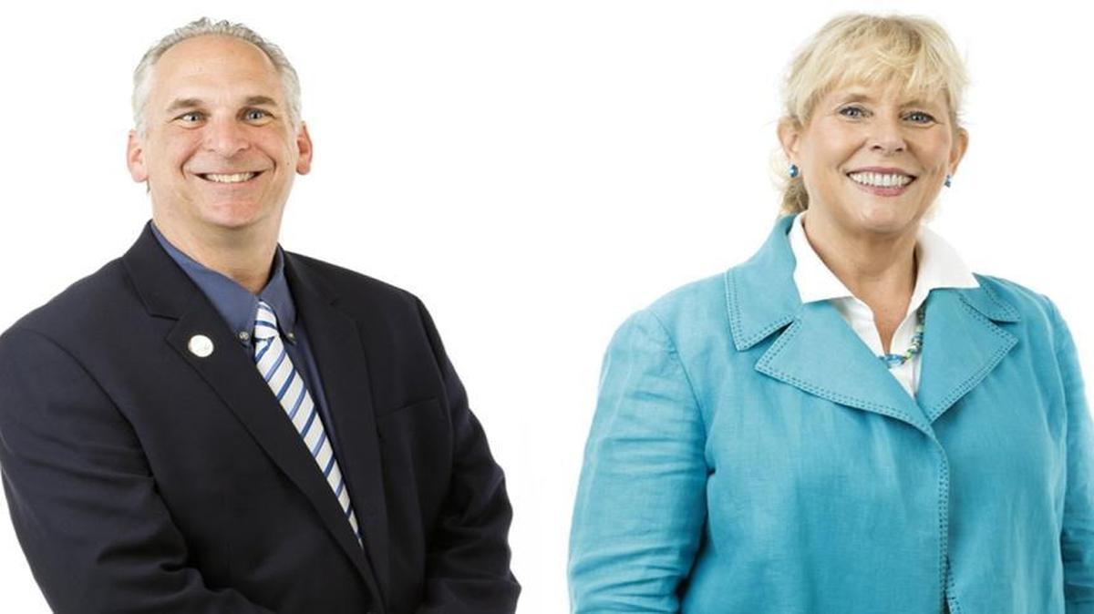 Jeff Lee, left, and Debbie Peterson, candidates for Grover Beach City Council.