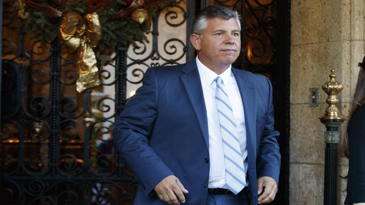 Former California Lt. Gov. Abel Maldonado leaves Mar-a-Lago after meetings with President-elect Donald Trump and his transition team, Wednesday, Dec. 28, 2016, in Palm Beach, Fla.