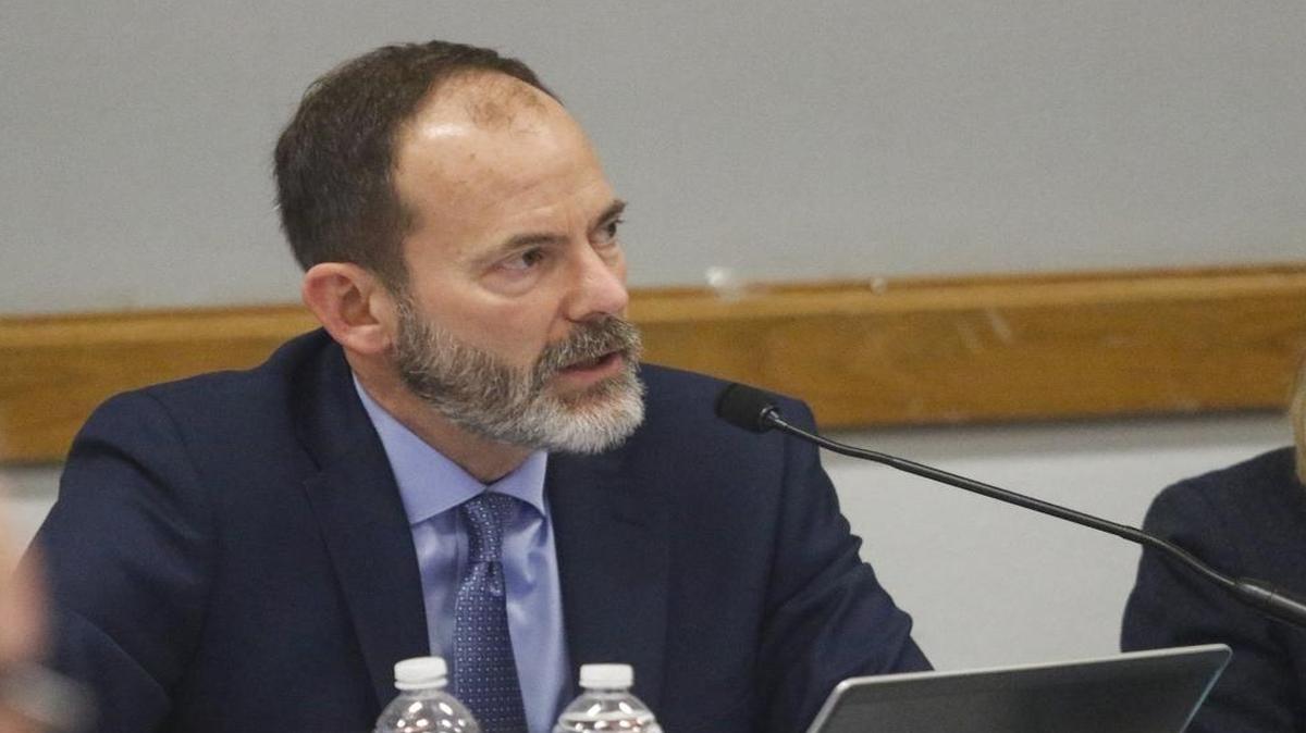 A vote on the dismissal of California Coastal Commission Executive Director Charles Lester is on the agenda at a meeting in Morro Bay. He addresses the board about the day’s agenda before they adjourned to discuss his fate.