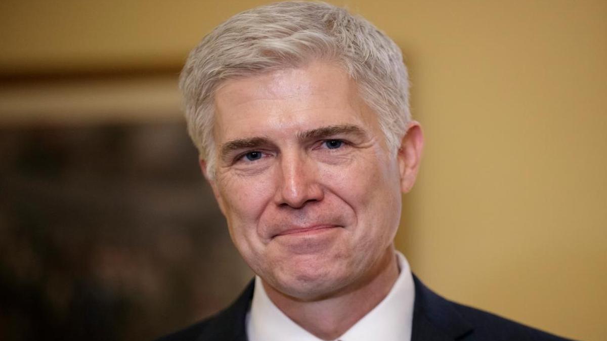 Supreme Court Justice nominee Neil Gorsuch meets with Senate Majority Leader Mitch McConnell of Kentucky on Capitol Hill in Washington on Wednesday, Feb. 1, 2017.