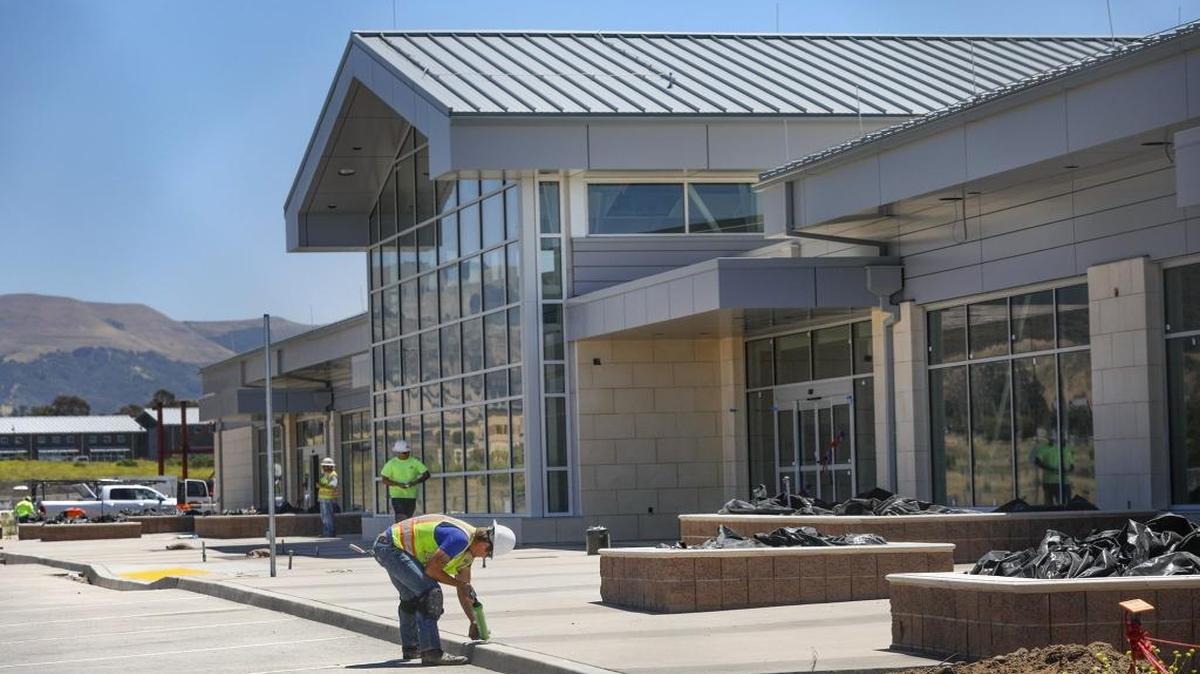 Work continues on the San Luis Obispo County regional airport terminal expansion. The new $35.4 million facility will allow the airport to handle more frequent flights and larger aircraft.
