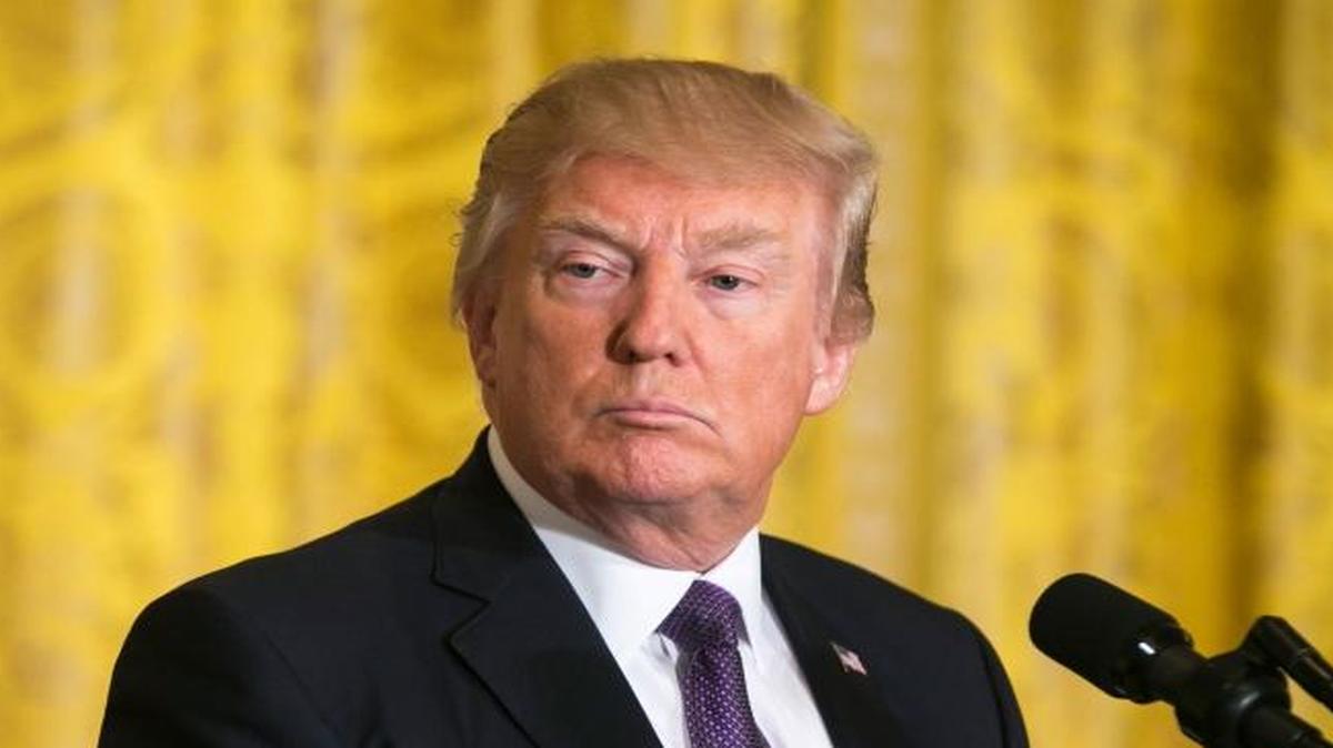 President Donald Trump during a news conference in the White House in Washington, D.C., on Wednesday.