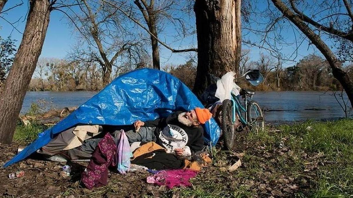 Danny Rasmussen, 69, has lived along the American River for 15 years. Sacramento is on the verge of implementing a new plan to address homelessness, although it would depend heavily on uncertain pools of federal funding.