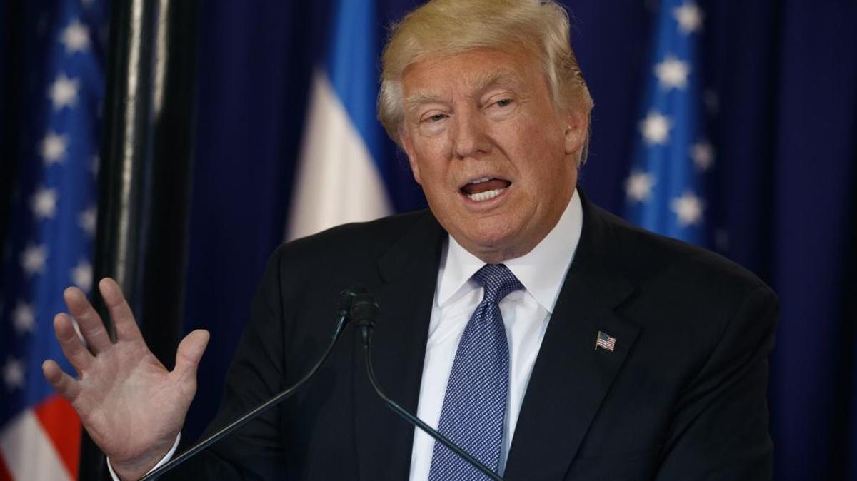 In this May 22, 2017 file photo, President Donald Trump speaks in Jerusalem.