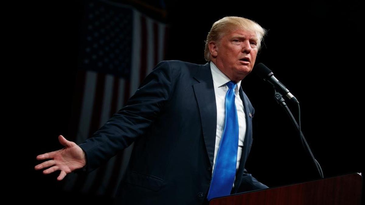 Donald Trump speaks Thursday during a campaign rally in Selma, N.C.