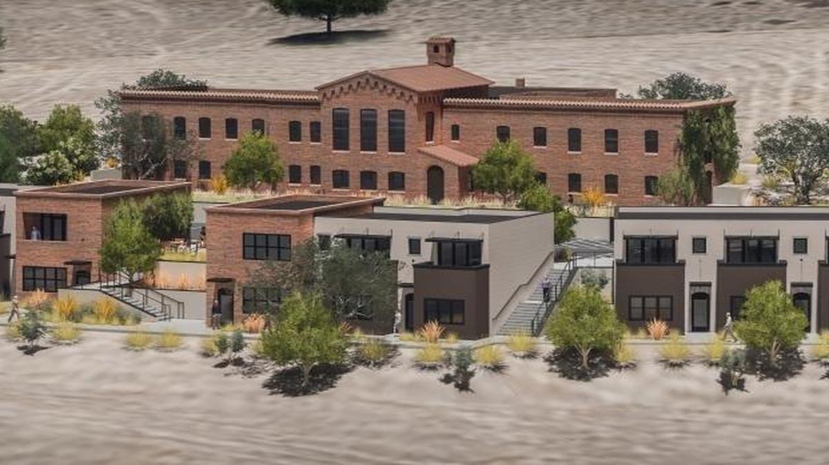 This rendering shows the Bishop Street Studios housing project that Transitions-Mental Health Association has proposed on Bishop Street in San Luis Obispo.