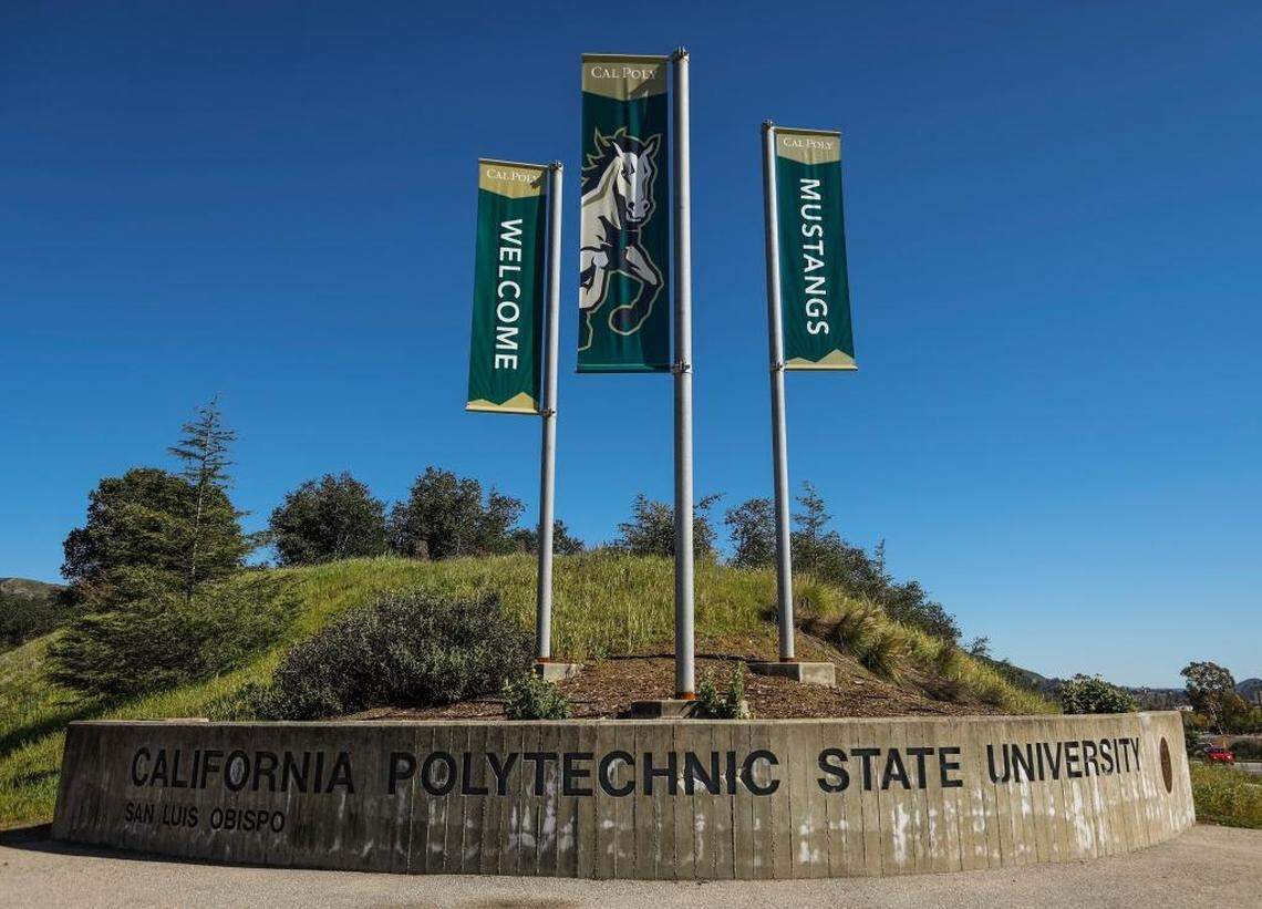 Cal Poly’s Highland Drive entrance in San Luis Obispo, California.