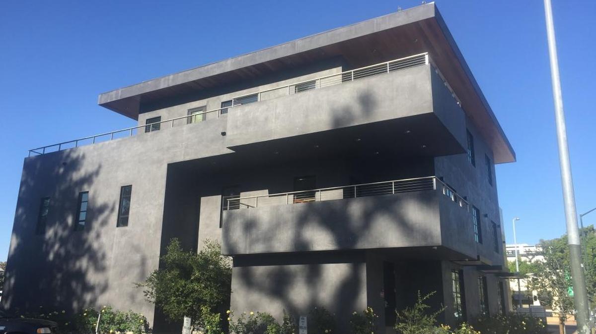 The dark gray building on Santa Rosa Street has caused some controversy in San Luis Obispo.