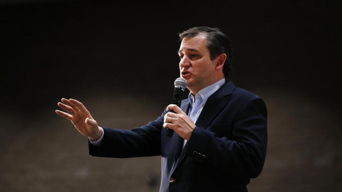 Republican presidential candidate Sen. Ted Cruz, R-Texas, speaks at a rally Tuesday, Feb. 16, 2016, in Anderson, S.C.