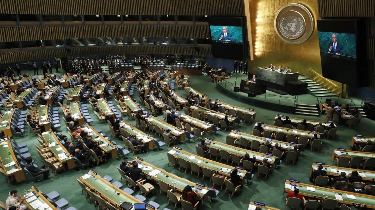 Benjamin Netanyahu, Prime Minister of Israel, speaks during the 71st session of the United Nations General Assembly at U.N. headquarters, Thursday, Sept. 22, 2016.