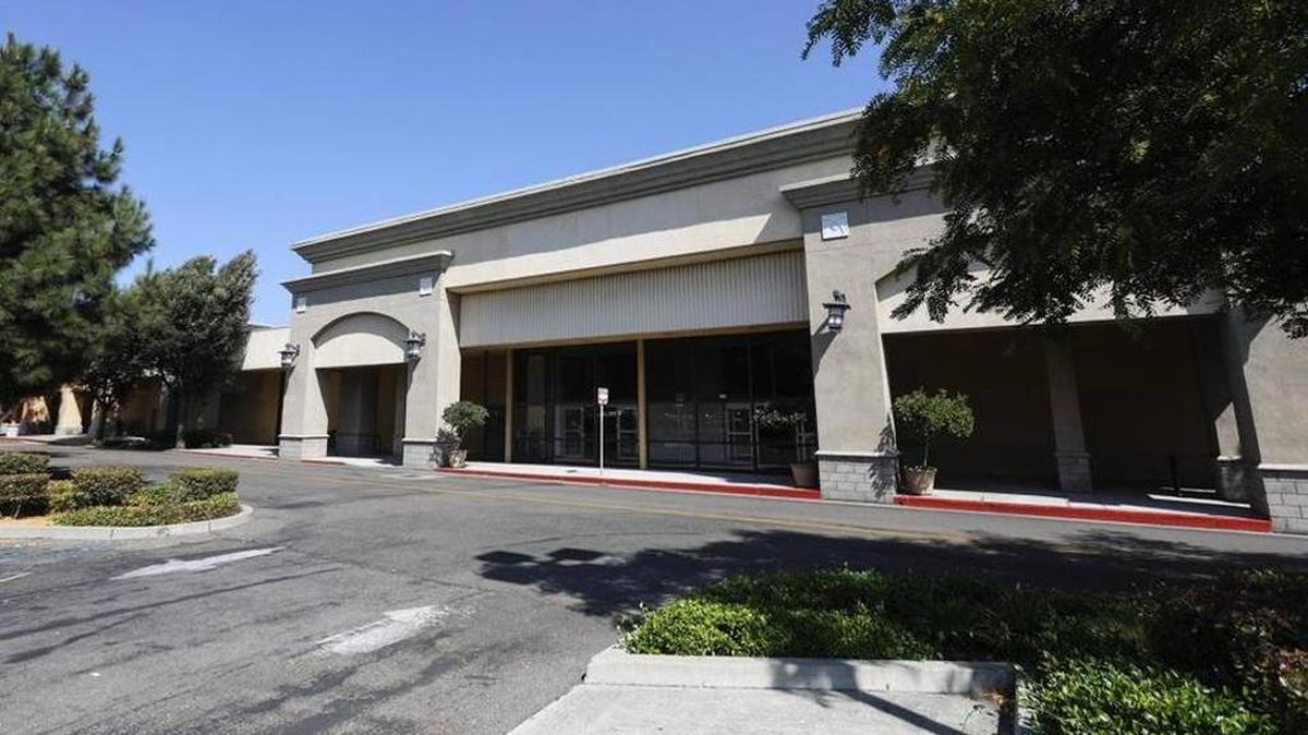 An empty storefront in Madonna Plaza.