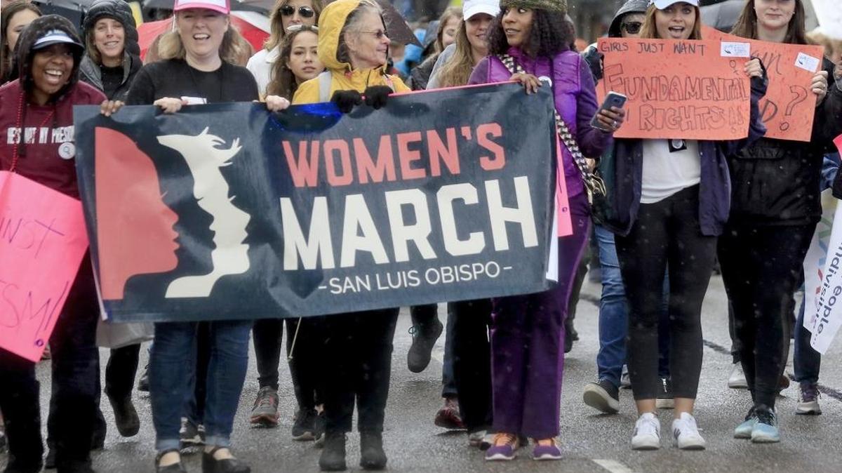 On Saturday, Jan. 21, 2017, in San Luis Obispo, more than 7,000 — with estimates possibly up to 10,000 — people marched downtown in solidarity with women’s issues and as a protest against the Donald Trump administration.