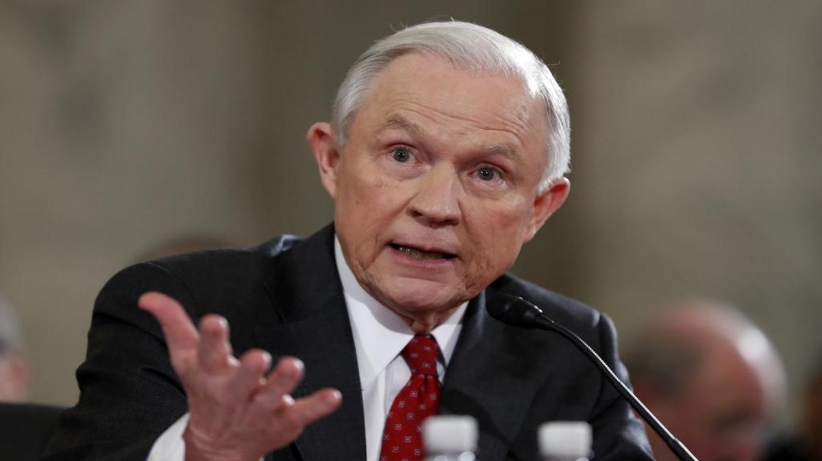 Attorney General-designate, Sen. Jeff Sessions, R-Ala., testifies on Capitol Hill in Washington at his confirmation hearing before the Senate Judiciary Committee in January 2017.