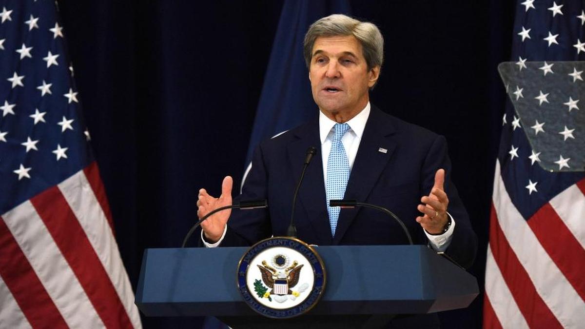 U.S. Secretary of State John Kerry delivers remarks on Middle East peace on Wednesday, Dec. 28, 2016 at the U.S. State Department in Washington D.C.