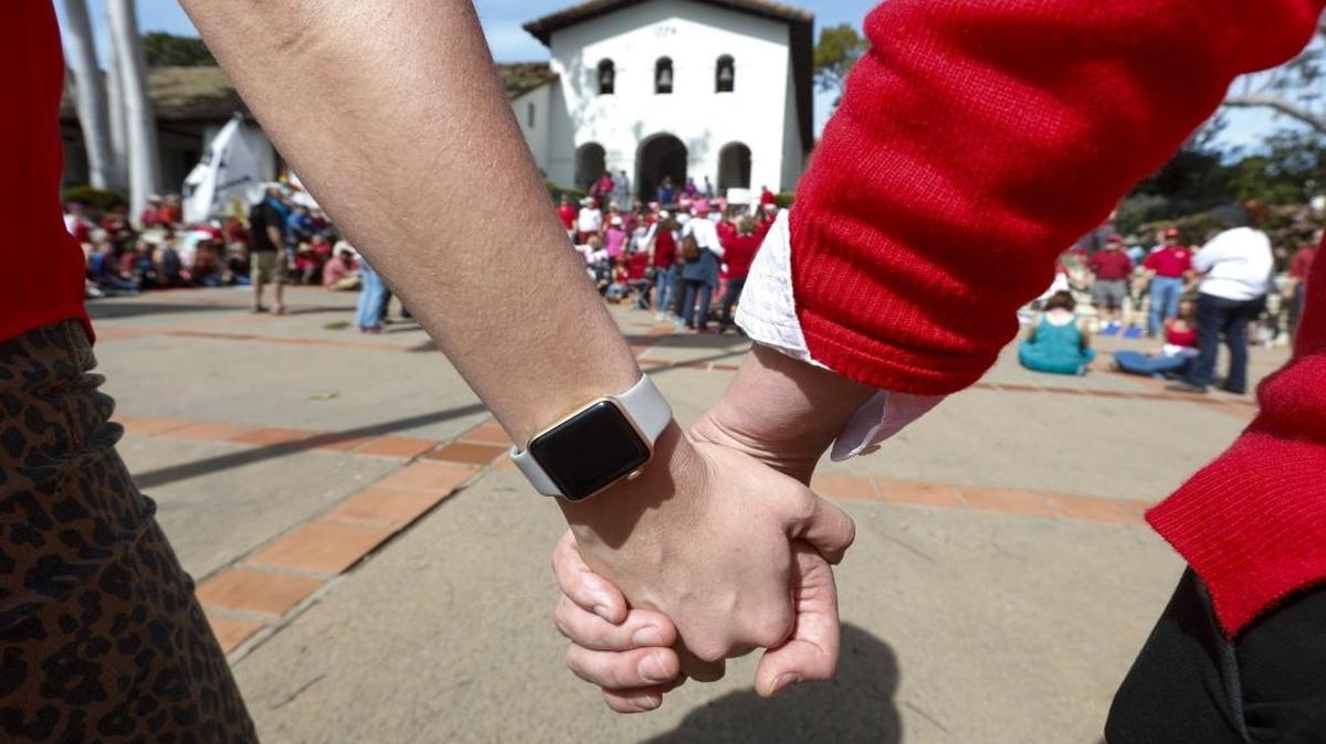 An “A Day Without a Woman” event was held at Mission Plaza in San Luis Obispo on International Women’s Day on Wednesday, March 8, 2017.