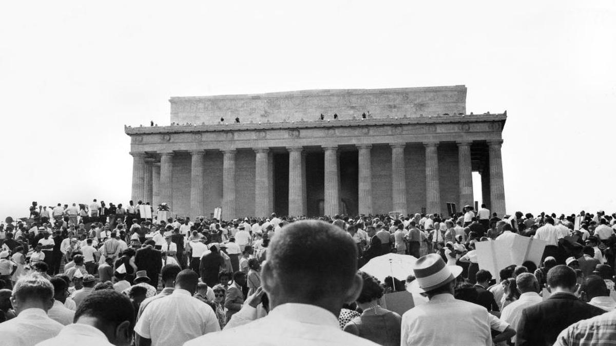 The Lincoln Memorial during the March on Washington for Jobs and Freedom, where Martin Luther King Jr. gave his “I Have a Dream” speech on Aug. 28, 1963.