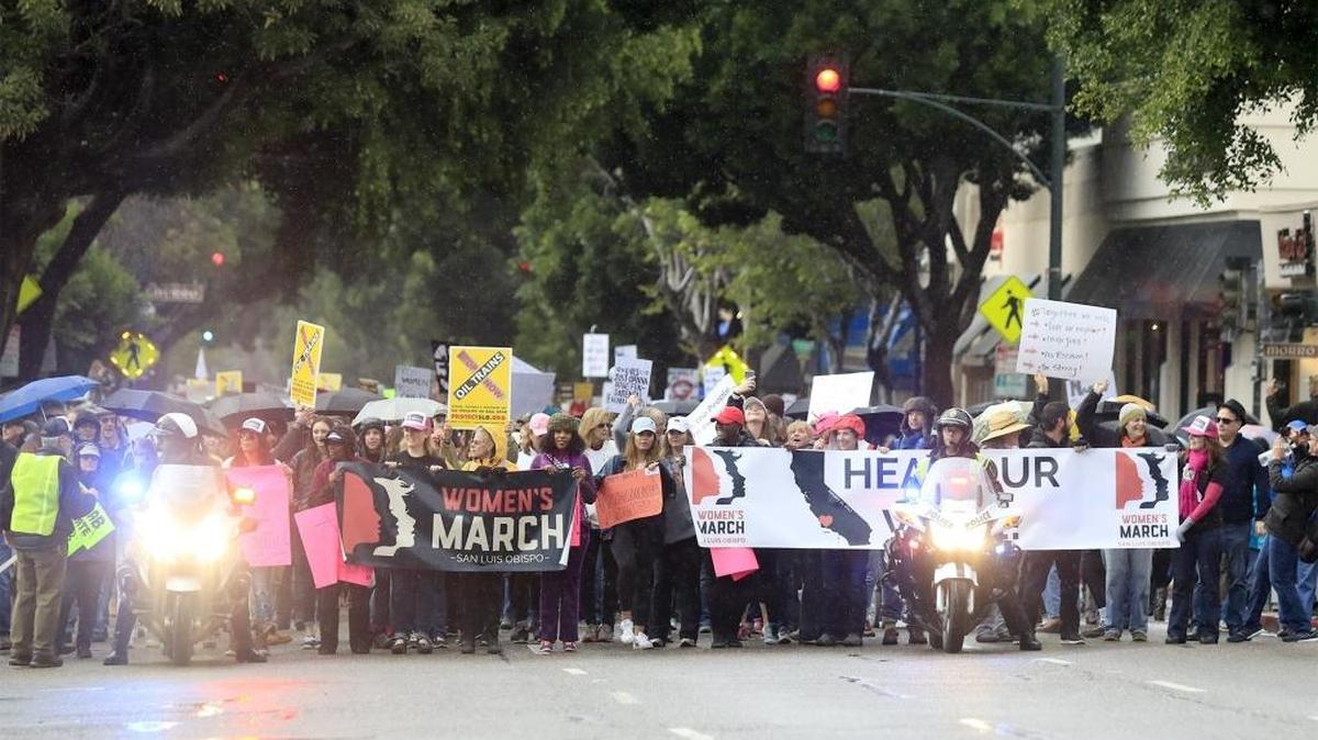 More than 7,000 people marched downtown in solidarity with women’s issues and as a protest against the Donald Trump administration Jan. 21.