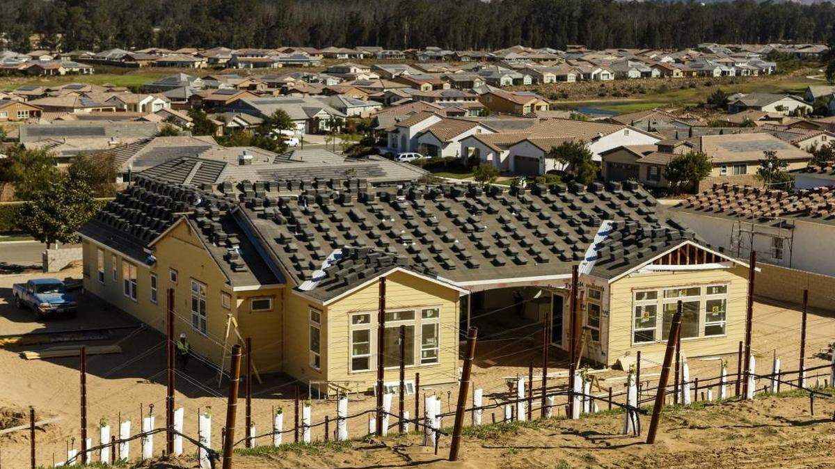 New homes under construction at Trilogy at Monarch Dunes in Nipomo in October 2016.