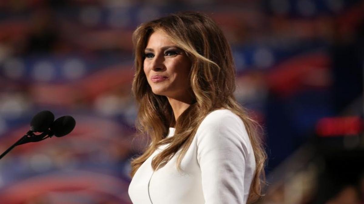 Melania Trump speaks July 18 during the Republican National Convention at the Quicken Loans Arena in Cleveland.
