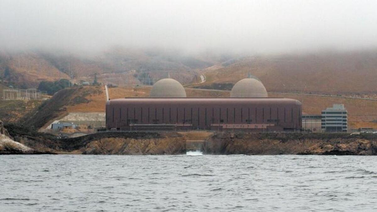 Diablo Canyon Power Plant can be seen from a mile out at sea.