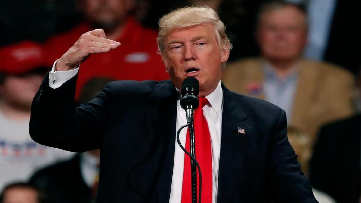 President-elect Donald Trump speaks to supporters during a rally Dec. 8 in Des Moines, Iowa.