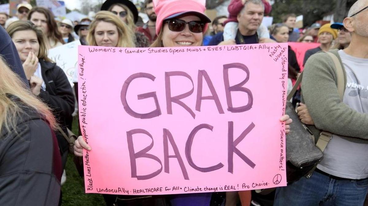 On Saturday, Jan. 21, 2017, in San Luis Obispo, more than 7,000 — with estimates possibly up to 10,000 — people marched downtown in solidarity with women’s issues and as a protest against the Donald Trump administration. The march started with a rally in Mitchell Park and then marchers walked through downtown, before returning to the park.