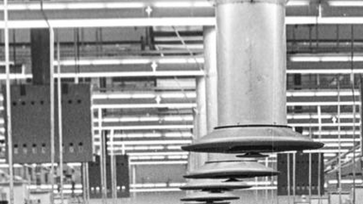 The Columbia Records plant in Santa Maria could press 100,000 12-inch records a day.