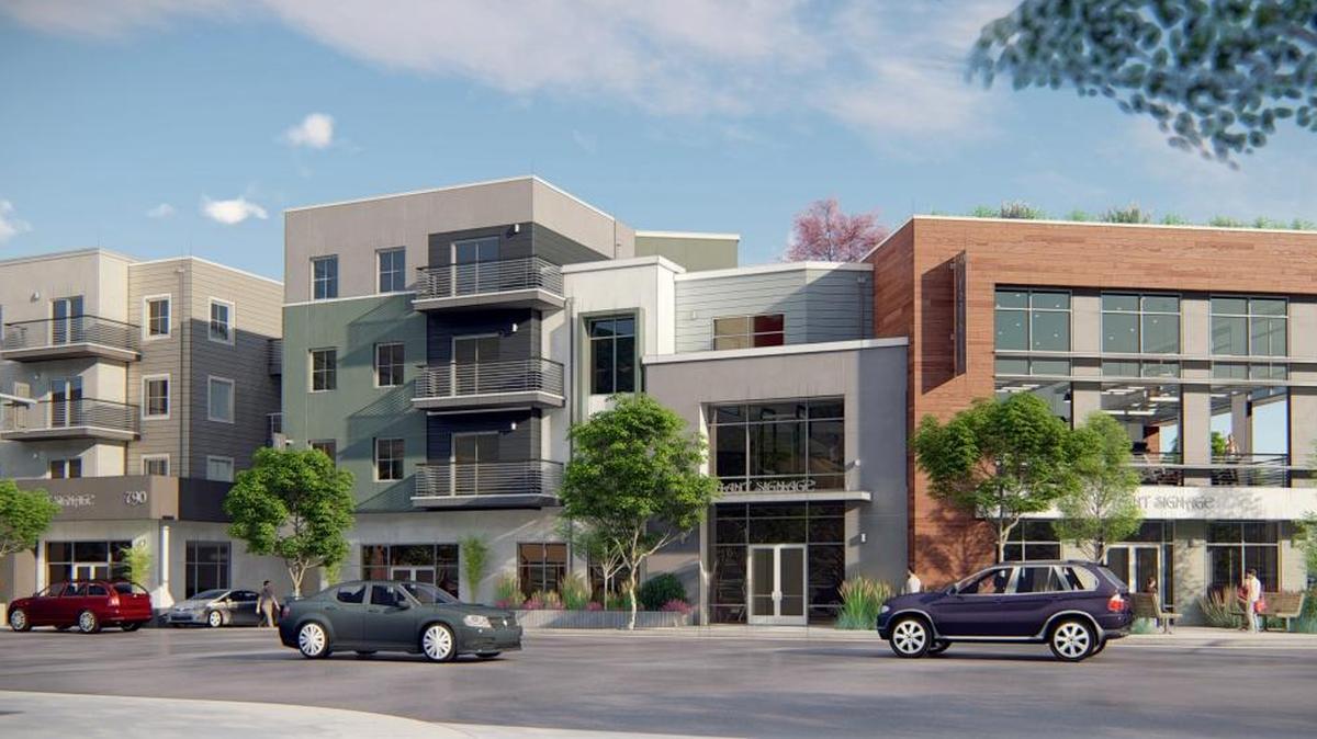 A rendering of the four-story building proposed for 790 Foothill Blvd. in San Luis Obispo.