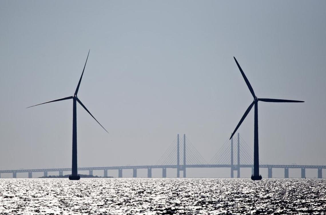 Offshore wind turbines run by Amagerstrand in Copenhagen, seen here in a 2013 photo, are among 4,000 now operating in European waters.