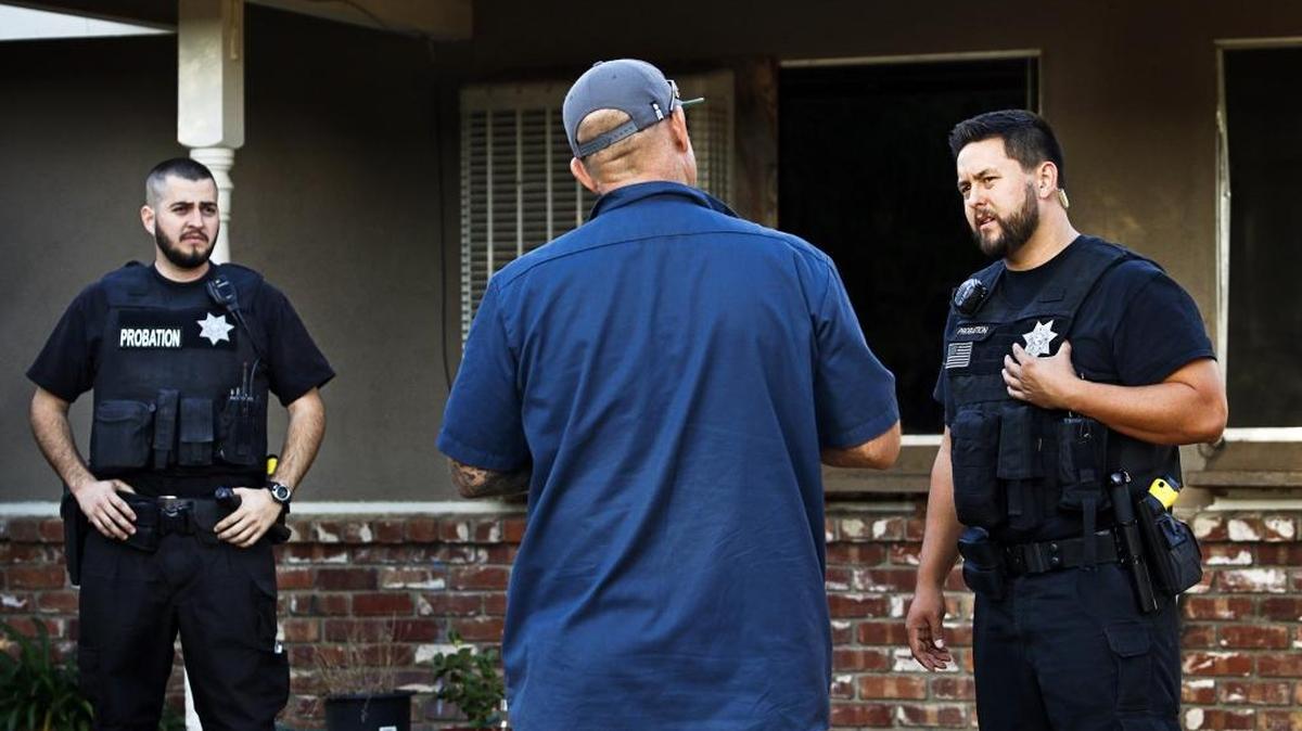 Officers do probation checks recently in the North County.