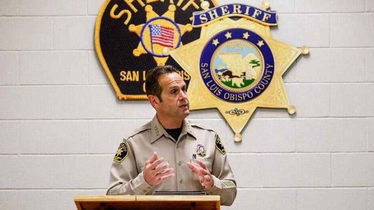 Sheriff Ian Parkinson holds a press conference on April 13, 2017, hours after Kevin Lee McLaughlin, 60, of San Luis Obispo died of a heart attack while in jail custody.
