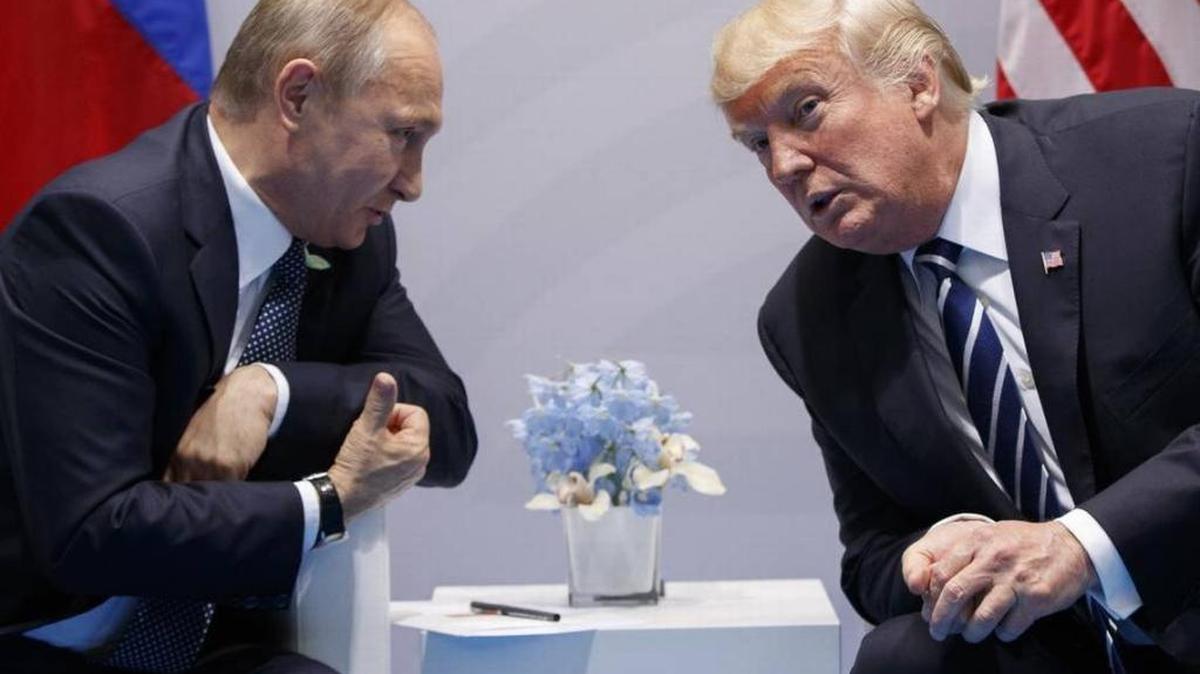 U.S. President Donald Trump meets with Russian President Vladimir Putin at the G-20 Summit, Friday, July 7, 2017, in Hamburg. Trump and Putin met for more than two hours.
