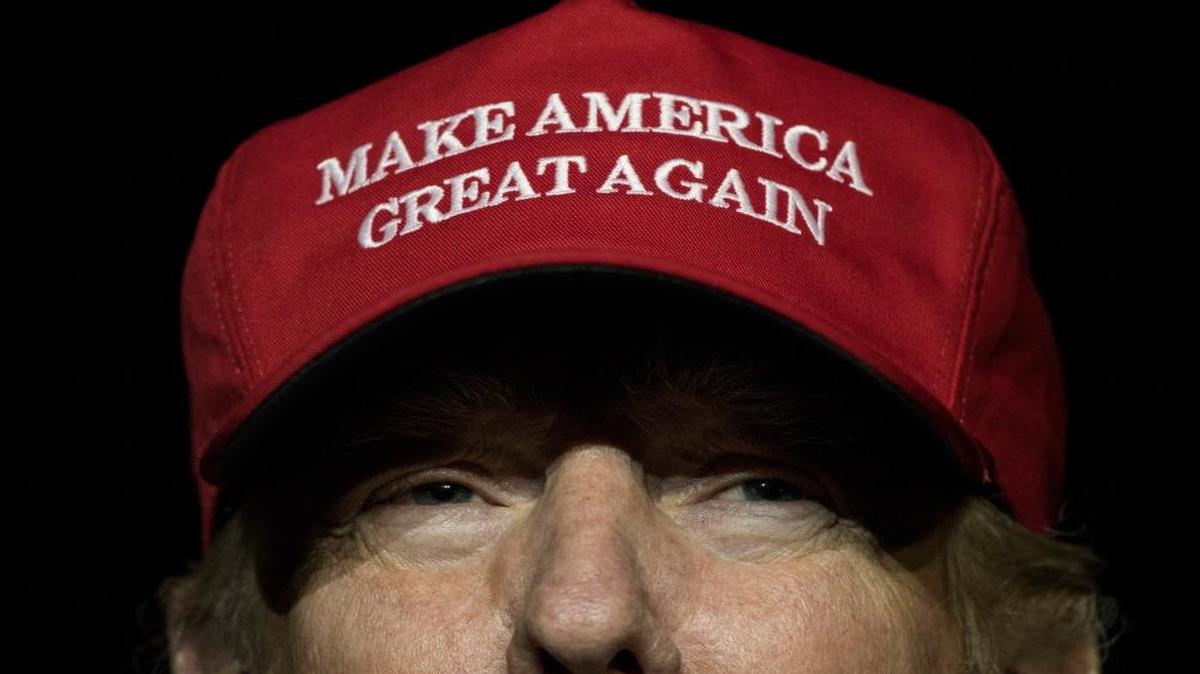 Donald Trump speaks during a campaign event Nov. 6 at Pittsburgh International Airport.