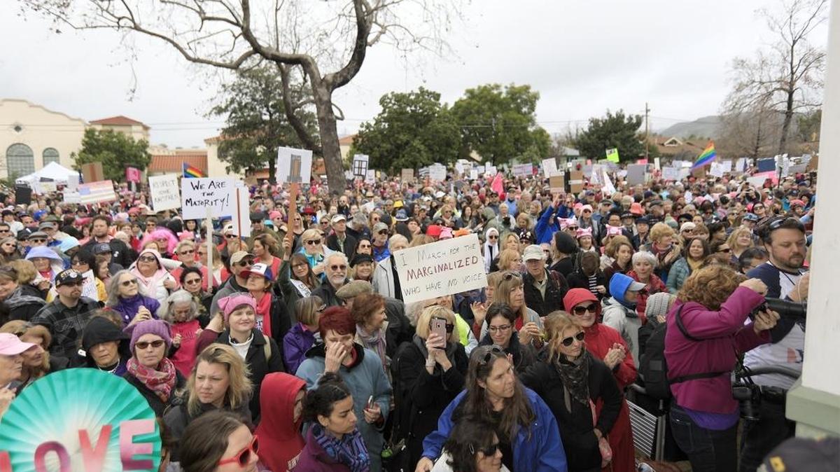 On Saturday, Jan. 21, 2017, in San Luis Obispo, over 7,000 — with estimates possibly up to 10,000 — people marched downtown in solidarity with women’s issues and as a protest against the Donald Trump administration.