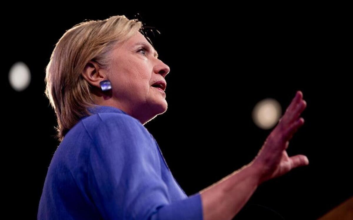 Democratic presidential candidate Hillary Clinton