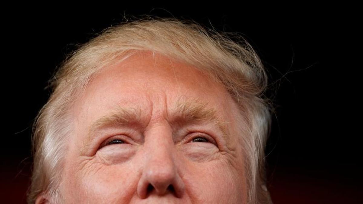 Donald Trump speaks during a campaign rally Monday in St. Augustine, Fla.