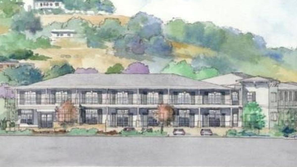An early rendering of the proposed hotel in Arroyo Grande shows what the building could look like once constructed.Courtesy of NKT Commercial