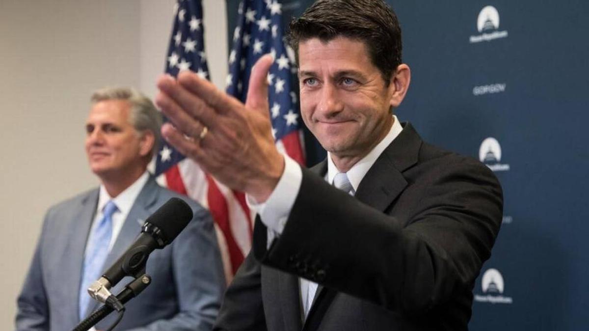 House Speaker Paul Ryan of Wis., joined by House Majority Leader Kevin McCarthy of Calif.