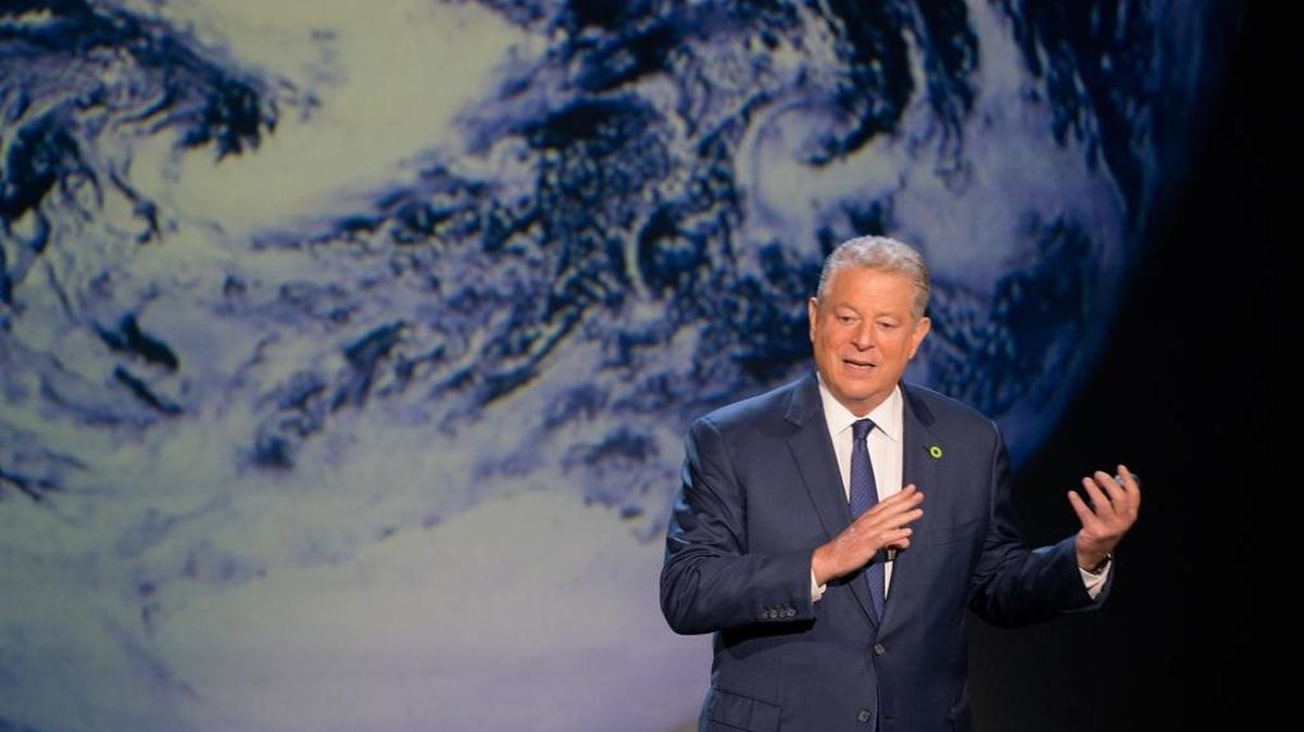 Al Gore gives his updated presentation in Houston in “An Inconvenient Sequel: Truth To Power.”