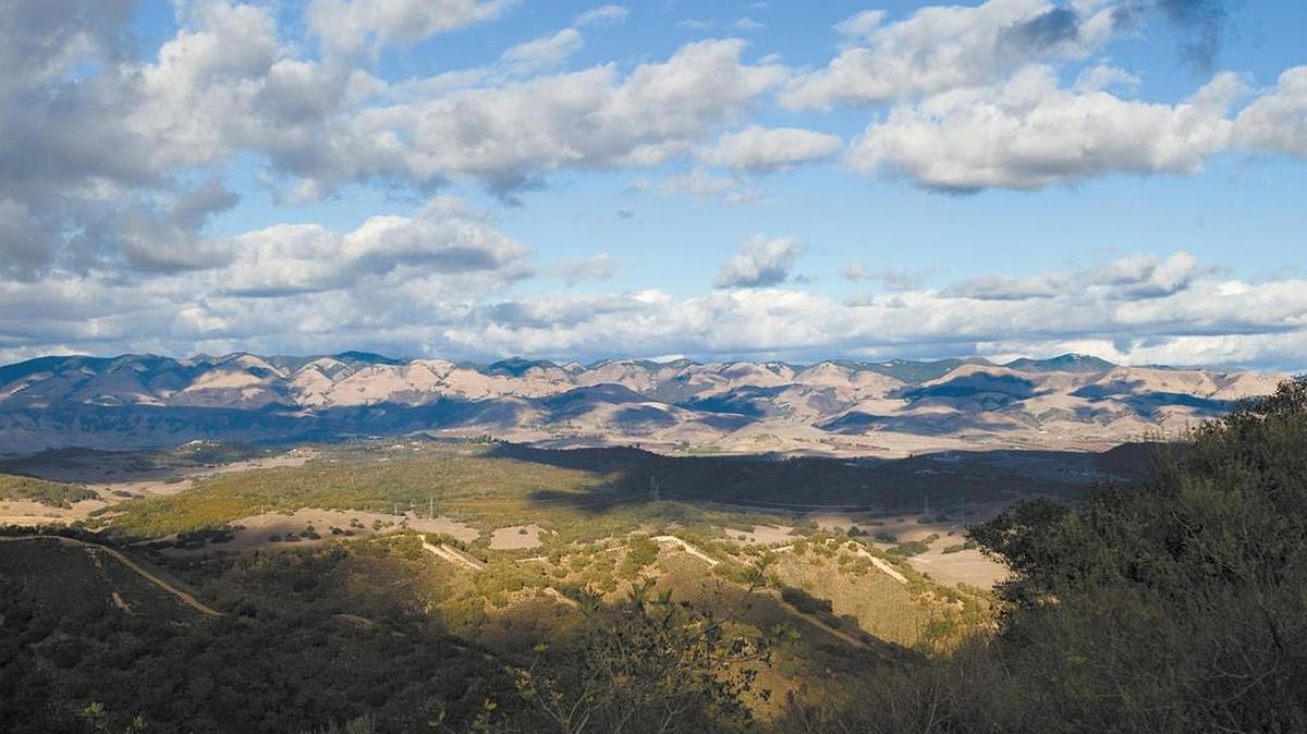 The view looking east towards Edna Valley from the 900-acre Pismo Preserve.