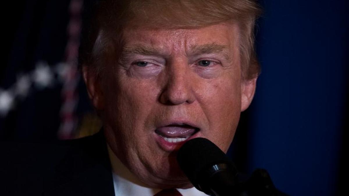President Donald Trump speaks Thursday, April 6, 2017, at his Mar-a-Lago resort in Palm Beach, Fla.
