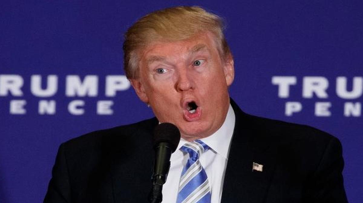 Donald Trump delivers a speech during a campaign event Saturday in Gettysburg, Pa.