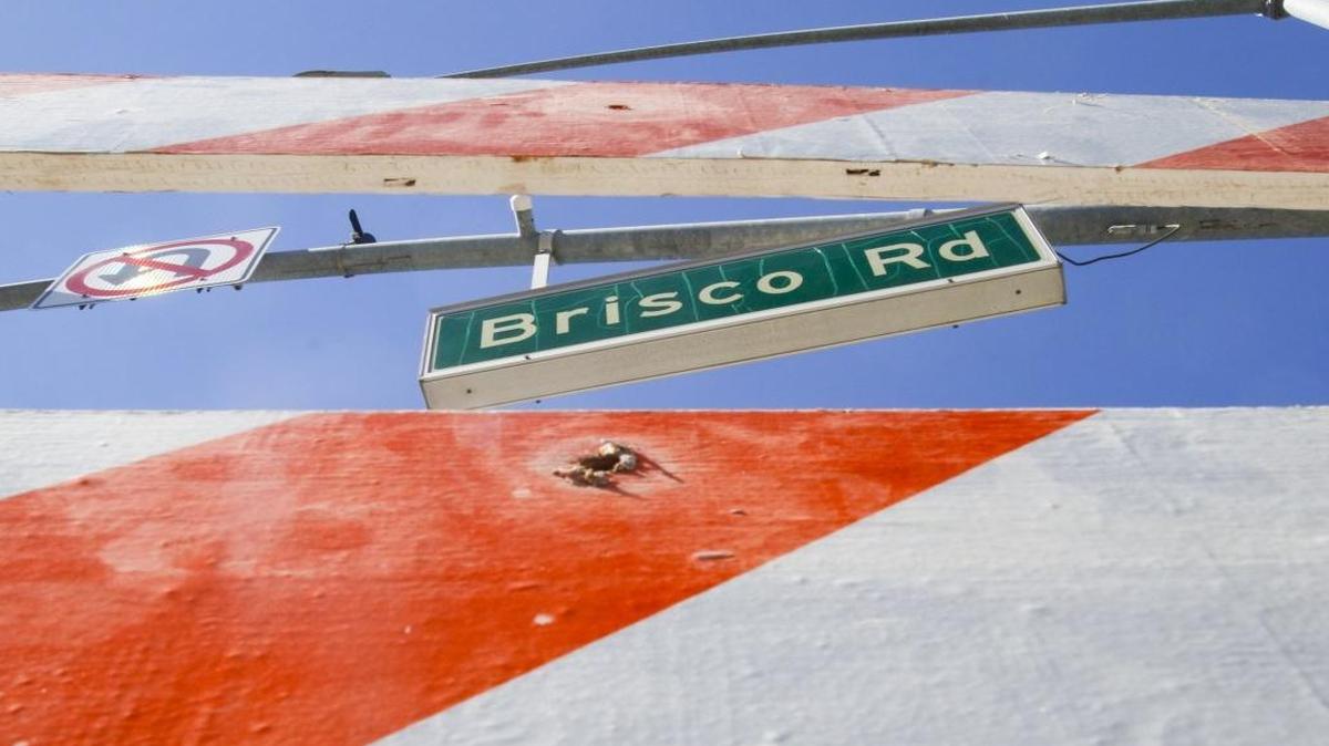 A closed northbound ramp at Highway 101 and Brisco Road in February 2016.