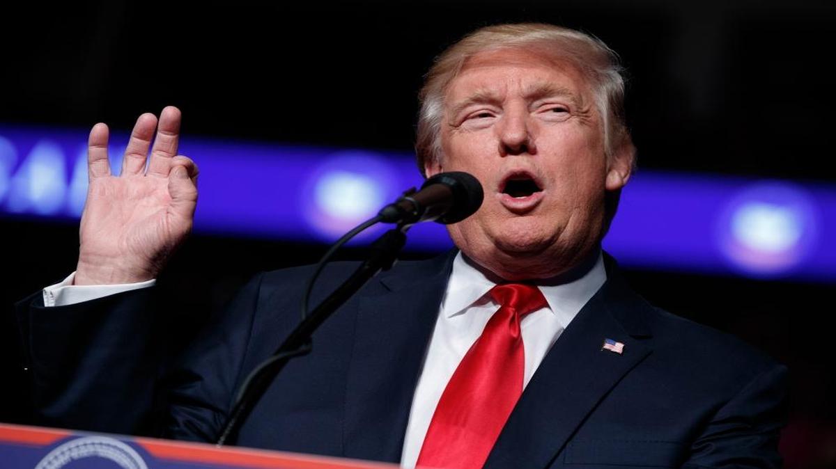 President-elect Donald Trump speaks Dec. 15, 2016, during a rally in Hershey, Pa.