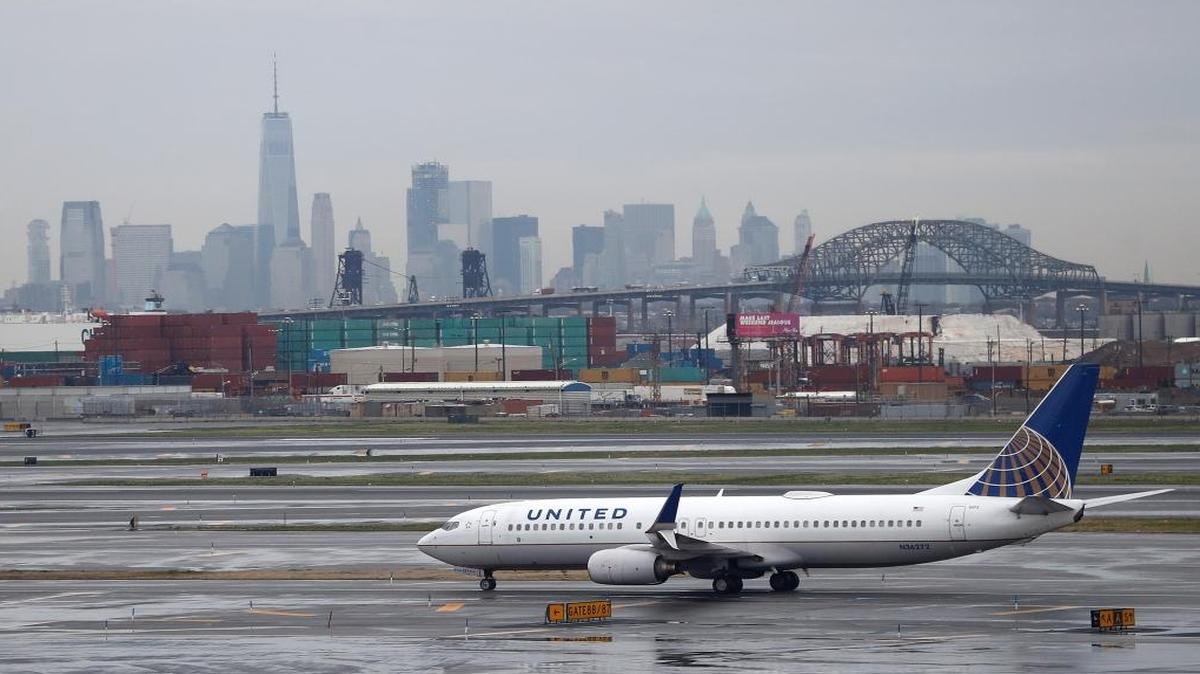 A United Airlines airplane taxing at Newark Liberty International Airport on Wednesday, April 12, 2017, in Newark, N.J.