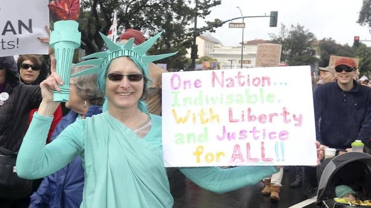 On Saturday, Jan. 21, 2017, in San Luis Obispo, over 7,000 — with estimates possibly up to 10,000 — people marched downtown in solidarity with women’s issues and as a protest against the Donald Trump administration.
