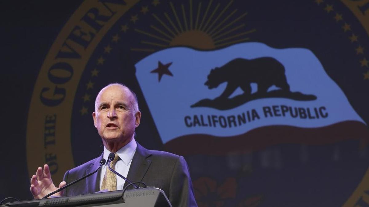 California Gov. Jerry Brown gestures during a community event in Sacramento on May 18, 2016, Brown dramatically altered California’s criminal sentencing system when he was first governor a generation ago. Now, with Proposition 57, he is asking voters to change it back, to give corrections and parole officials more say in when criminals are released.