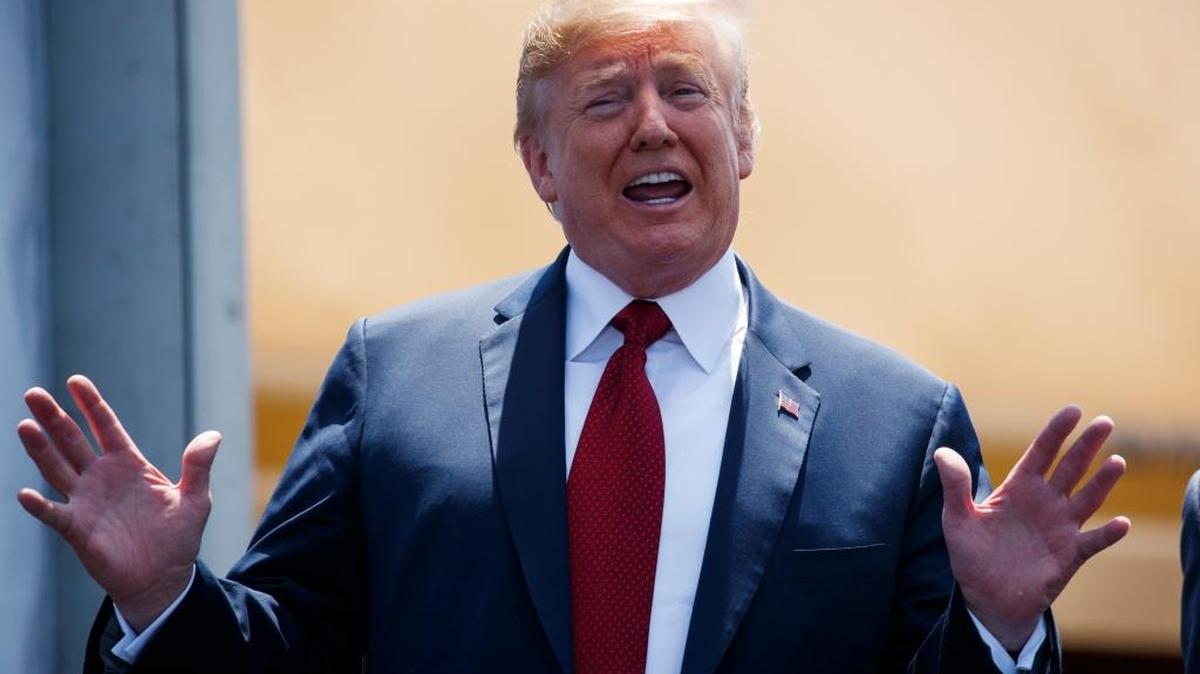 President Donald Trump participates in a Foxconn groundbreaking event and tour, Thursday, June 28, 2018, in Mt. Pleasant, Wis.