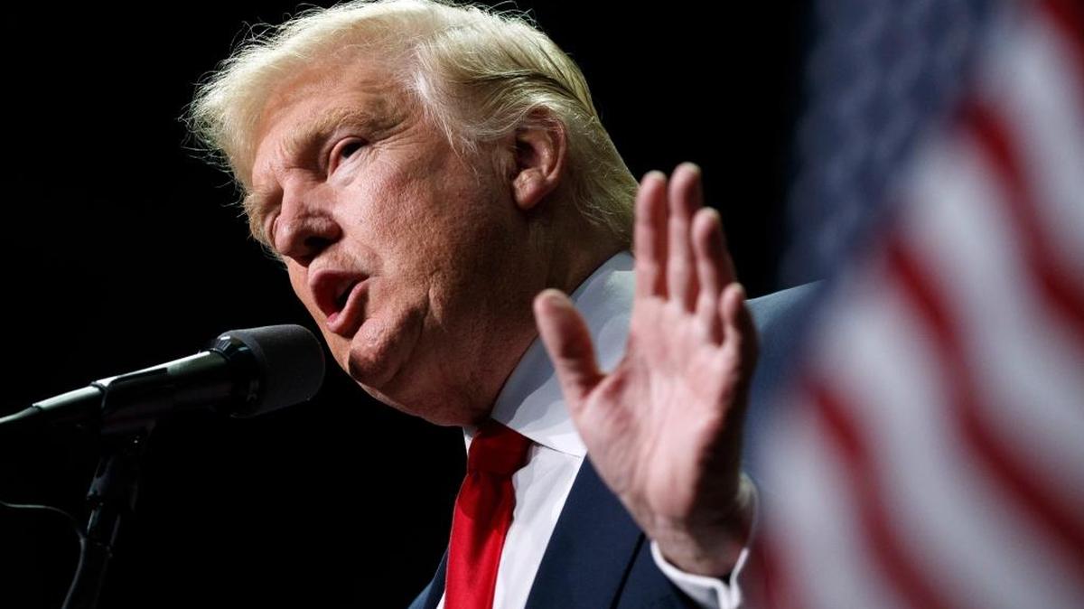 Donald Trump speaks Nov. 4 in Hershey, Pa.